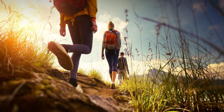 Hikers at Golden Hour