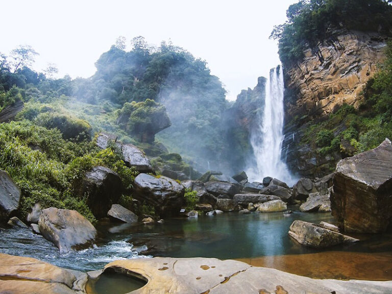 Serene Waterfall View